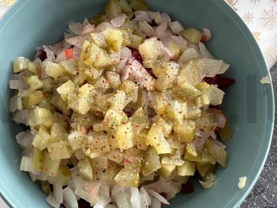 Vinegretas su daržovėmis alyvuogių aliejuje Žingsnis 6