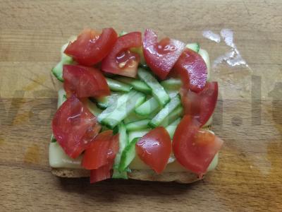 Sumuštinis su daržovėmis ir poštu kiaušiniu Žingsnis 5