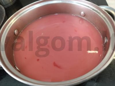 Raudonųjų serbentų ir aviečių kisielius Žingsnis 8