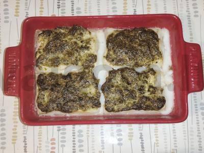 Geltonnugarė plekšnė, kepta po majonezo sluoksniu pagrindine nuotrauka