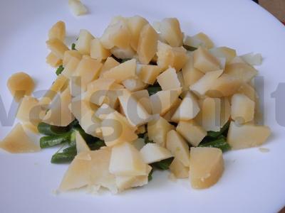 Vinegretas su žaliąja pupelių ir granato sėklomis Žingsnis 3