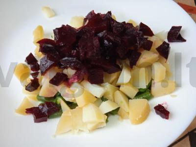 Vinegretas su žaliąja pupelių ir granato sėklomis Žingsnis 4