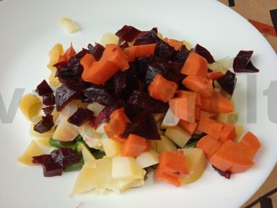 Vinegretas su žaliąja pupelių ir granato sėklomis Žingsnis 5