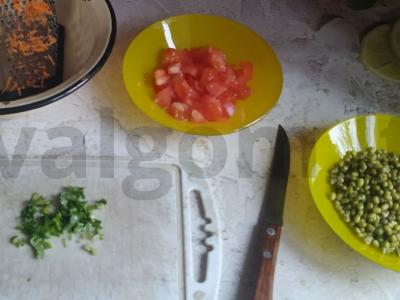 Salotos su daigintomis mung pupelėmis Žingsnis 2