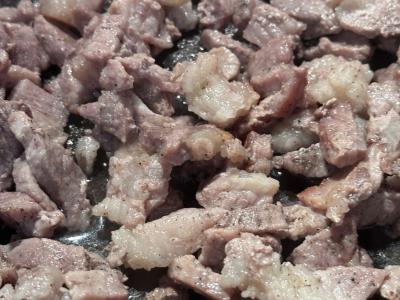 Makaronai su mėsa vakarienei Žingsnis 5