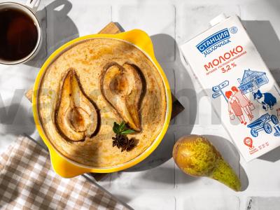 Kepta manų košė su kriaušėmis pagrindine nuotrauka