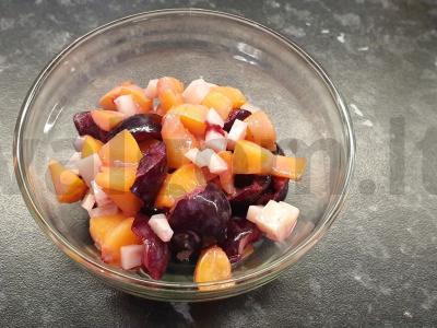 Vyšnių salotas „Rubino karoliai“ Žingsnis 4