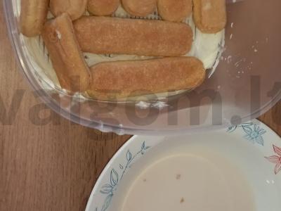 Namų tortas iš savoiardi sausainių Žingsnis 3
