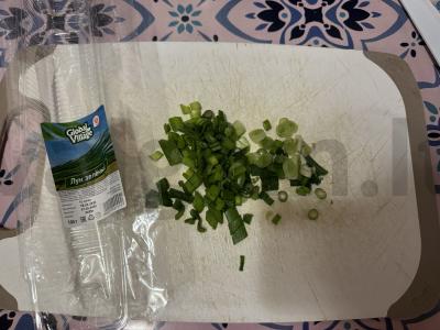 Sultingas keptas bulves su šonine pietums Žingsnis 4