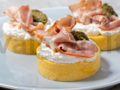 Šventinė polenta su varškės sūriu ir bekonu Žingsnis 4