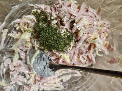 Krustingos tartaletės su dešra ir sūriu Žingsnis 2