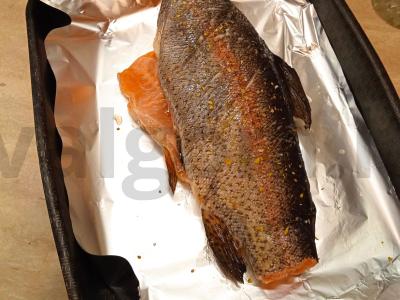 Vaivorykštinė upėtakis orkaitėje Žingsnis 4