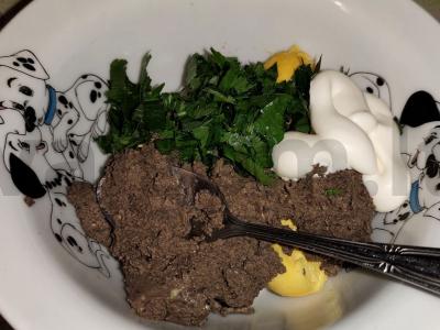 Užkandis „Šprotų-patetinis nuotaika su salierais“ Žingsnis 4