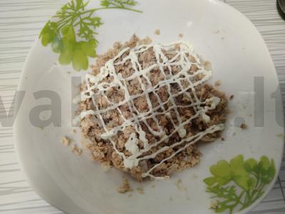 Salotas „Mimoza“ su sūriu ir morkomis Žingsnis 5