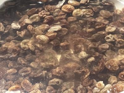 Kukurūzų košė su moliūgu ir razinomis Žingsnis 3