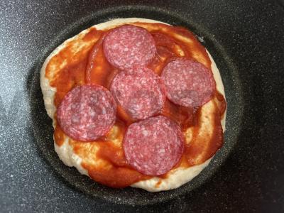 Mini pica su dešra ir sūriu pusryčiams Žingsnis 2