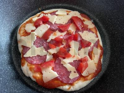 Mini pica su dešra ir sūriu pusryčiams Žingsnis 4