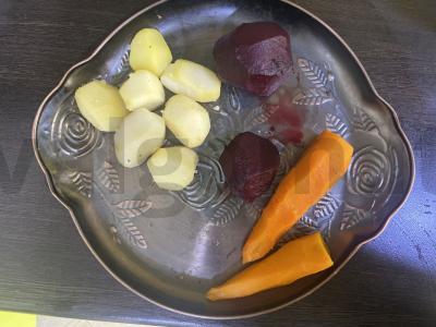 Silkė po šubomis su keptais daržovėmis Žingsnis 3