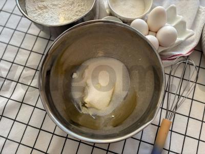 Trintas pyragas su mėlynėmis Žingsnis 1