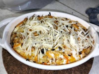 Bulvių-žuvies apkepas su grybais Žingsnis 8