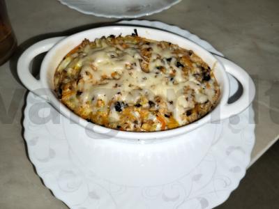 Bulvių-žuvies apkepas su grybais pagrindine nuotrauka