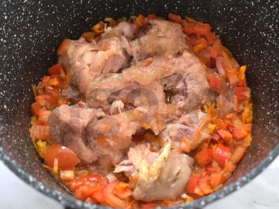 Ryžiai su vištiena ir daržovėmis Žingsnis 3