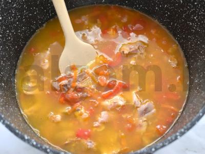 Ryžiai su vištiena ir daržovėmis Žingsnis 5