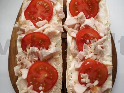 Karštas sumuštinis su rūkytomis vištienos krūtinėlėmis Žingsnis 3