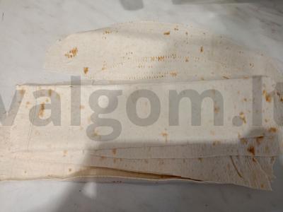 Tortilijos su bekonu ir sūriu Žingsnis 1