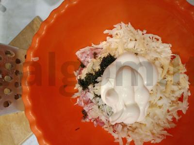 Tortilijos su bekonu ir sūriu Žingsnis 5