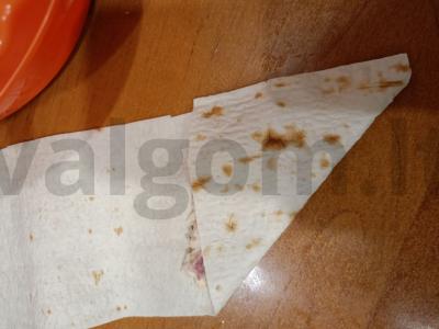 Tortilijos su bekonu ir sūriu Žingsnis 7