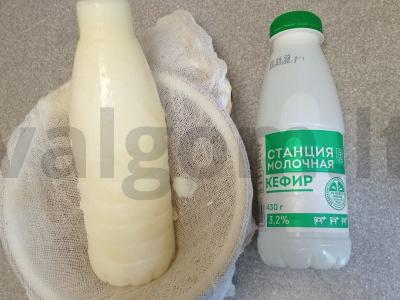 Varškės sūris su žolelėmis ir česnaku Žingsnis 1