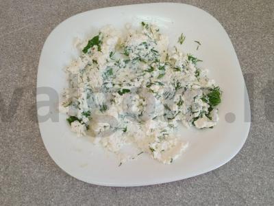 Varškės sūris su žolelėmis ir česnaku Žingsnis 5