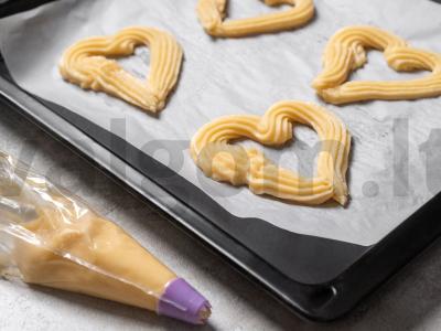 Širdelės su lengvu rikotos kremu Žingsnis 4