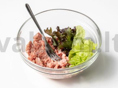 Salotos su tunu ir mocarela Žingsnis 1