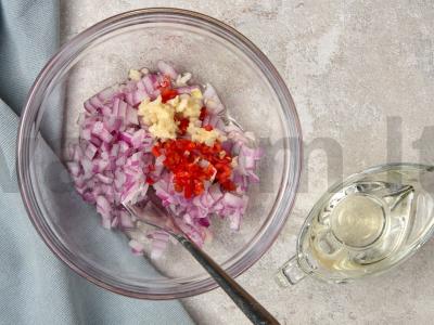 Šamas, keptas su ryžiais orkaitėje Žingsnis 1