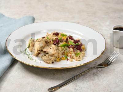 Šamas, keptas su ryžiais orkaitėje pagrindine nuotrauka