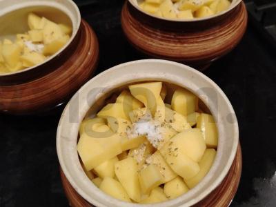 Puodukai su grybais ir mėsa vakarienei Žingsnis 7