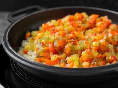 Faršas su bulvėmis keptuvėje Žingsnis 3