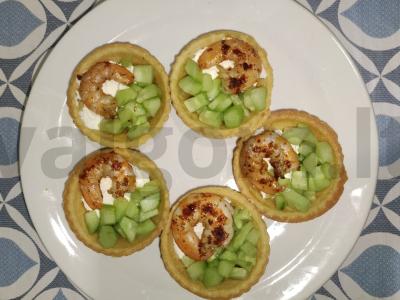 Tartaletės su karališkomis krevetėmis ir varškės sūriu Žingsnis 4