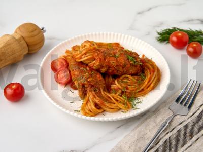 Spagečiai su faršu „Senelio ūsai“ pagrindine nuotrauka