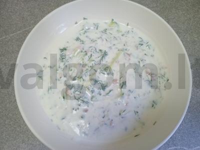 Okroška su kefyru, antis filė ir česnaku Žingsnis 6