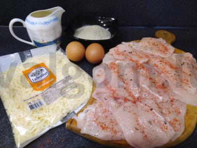 Vištienos atpjovos sūrio tešloje Žingsnis 1