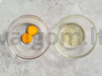 Japonų pūkuoti blynai Žingsnis 1