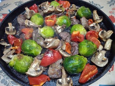 Jautiena, kepta su daržovėmis ir itališkais prieskoniais Žingsnis 6