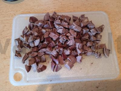 Troškinti kalakutų širdelės grietinėje Žingsnis 4