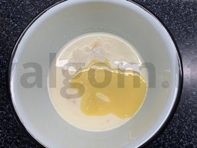 Vafliai su acidofiliu ir mėlynėmis Žingsnis 2