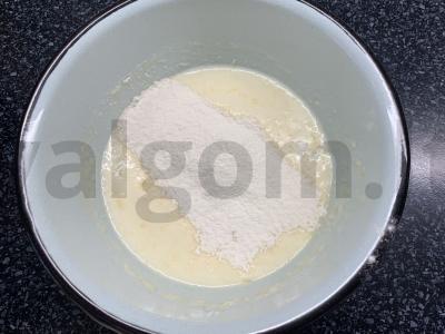 Vafliai su acidofiliu ir mėlynėmis Žingsnis 3