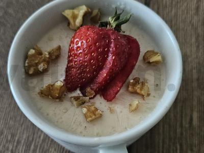 Braškinių suflė iš rauginto pieno desertui Žingsnis 5