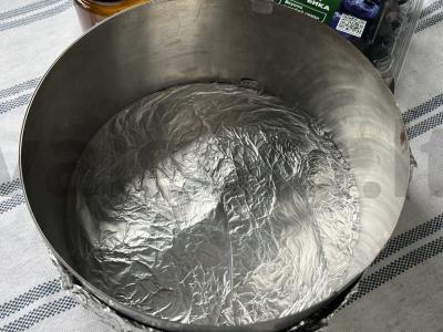 Estetinis varškės sūrio pyragas su mėlynėmis Žingsnis 7